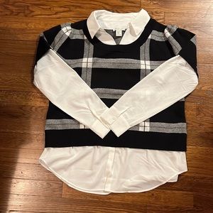Rachel Zoe faux shirt top